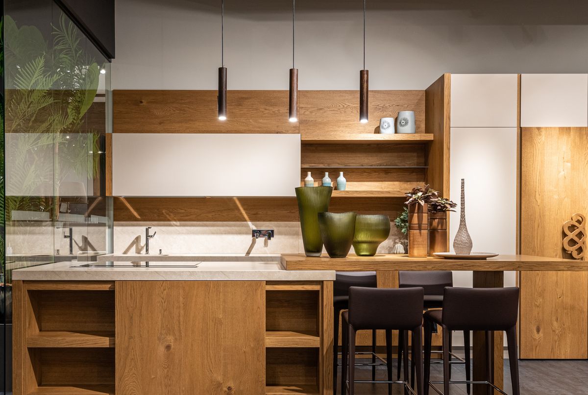 Timber island kitchen